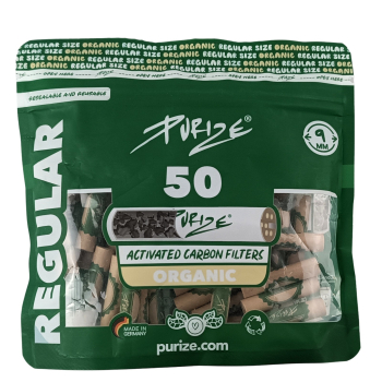 PURIZE Aktivkohlefilter BROWN ø 9mm 50er Packung